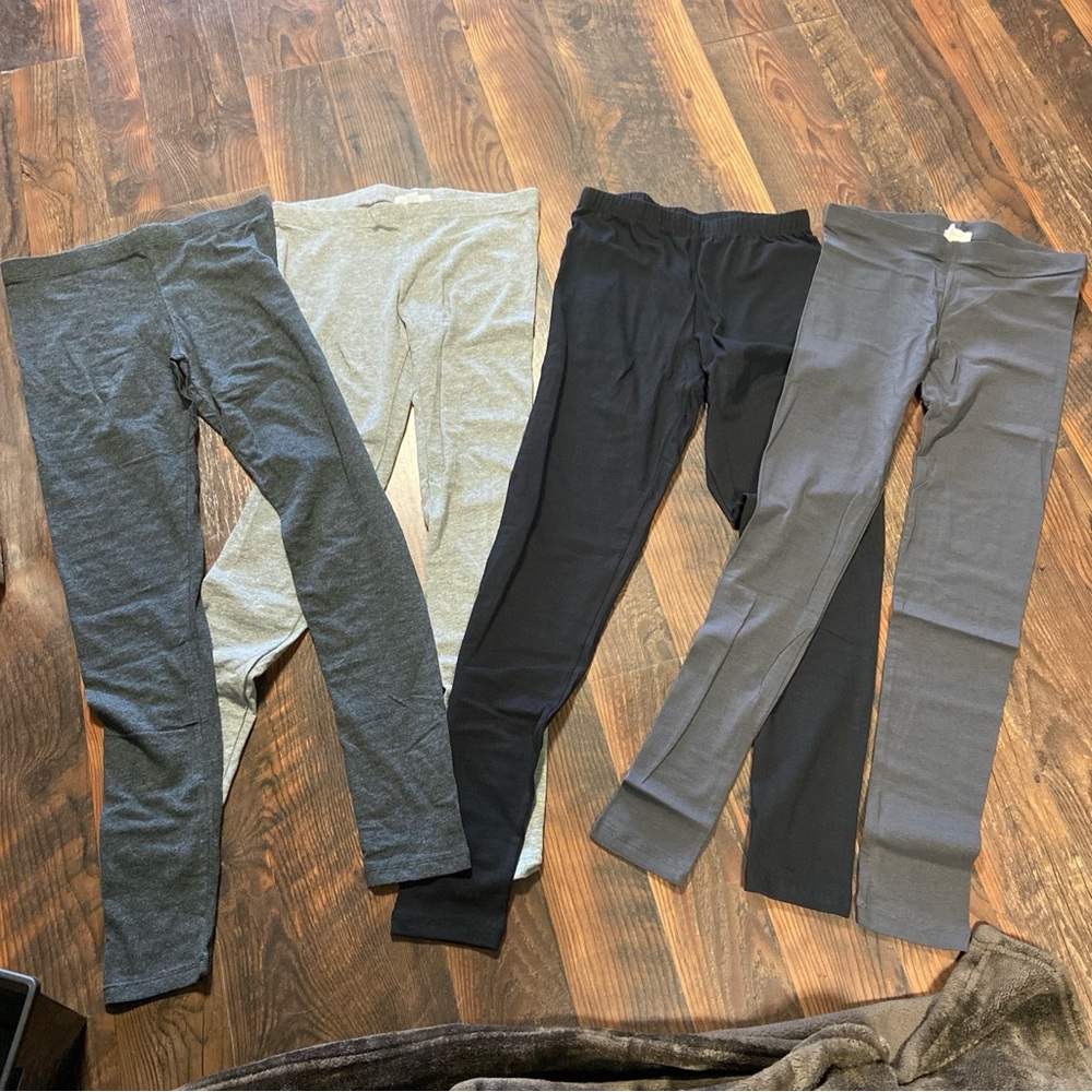 Juniors Basic Leggings 4pack Black And Grey Size Small